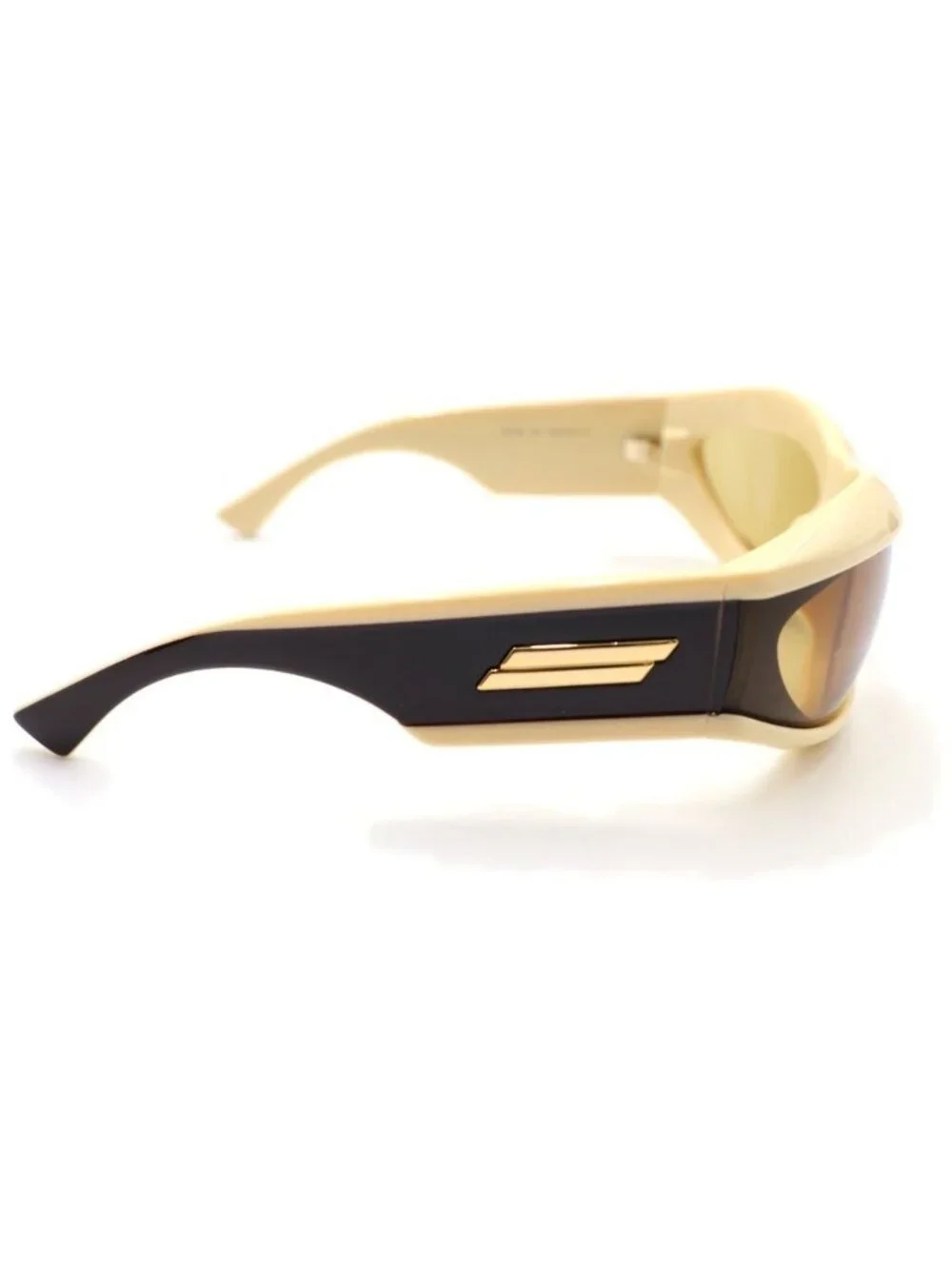 Bottega Veneta Kanji Round Injected Acete Sunglasses Eyewe Beige Eye Gold BV